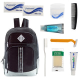 Buy Bulk Case of 12 Backpacks and 12 Hygiene & Toiletries Kit - Wholesale Care Package - Disaster Relief Kit, Homeless, Charity