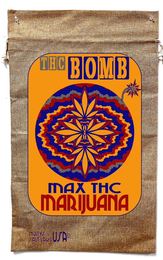 Wholesale THC BOMB MARIJUANA BURLAP BAG ( sold by the piece )