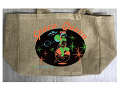 Wholesale SPACE QUEEN MARIJUANA BURLAP TOTE BAG ( sold by the piece )