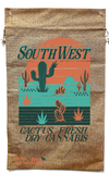 SOUTHWEST MARIJUANA BURLAP BAG