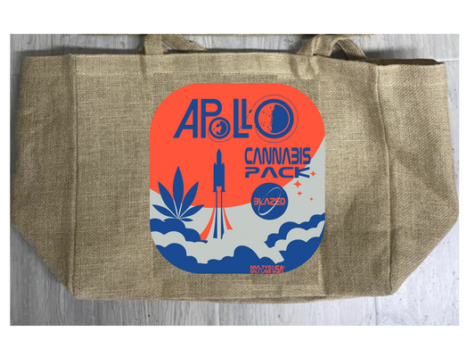 Wholesale APOLLO CANNABIS PACK BURLAP TOTE BAG ( sold by the piece )
