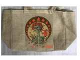 Wholesale QUEEN OF HEARTS MARIJUANA BURLAP TOTE BAG