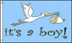 Wholesale IT'S A BABY BOY 3' X 5' FLAG (Sold by the piece)