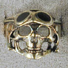 Wholesale SKULL WITH HELMET BIKER RING (Sold by the piece) *