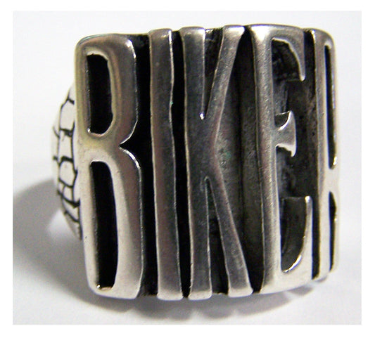 Wholesale WORD BIKER B I K E R BIKER RING  (Sold by the piece) *-  CLOSEOUT AS LOW AS $ 3.95 EA