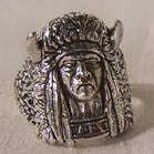 Buy INDIAN MEDICINE MAN WITH HORN HEAD COVER BIKER RING *-CLOSEOUT AS LOW AS $ 3.50 EABulk Price