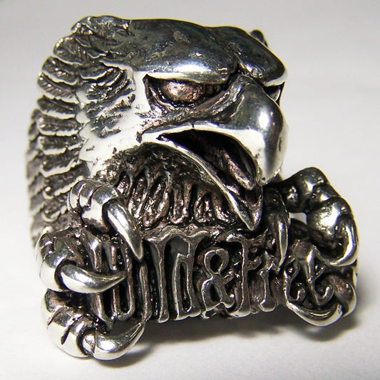 Buy WILD AND FREE EAGLE HEAD DELUXE BIKER RING **-CLOSEOUT AS LOW AS $ 3.50 EABulk Price