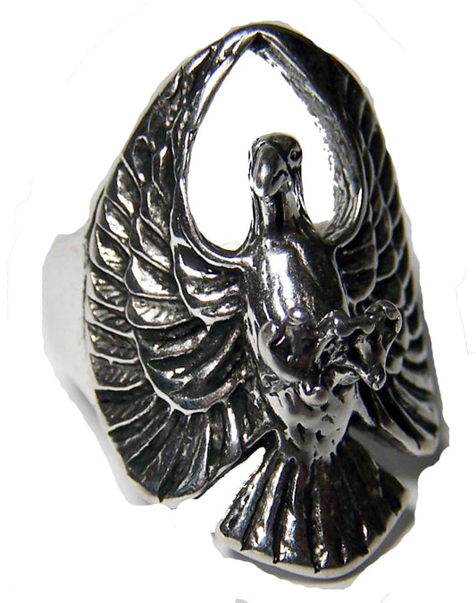 Buy FLYING EAGLE WITH CLAWS BIKER RING Bulk Price