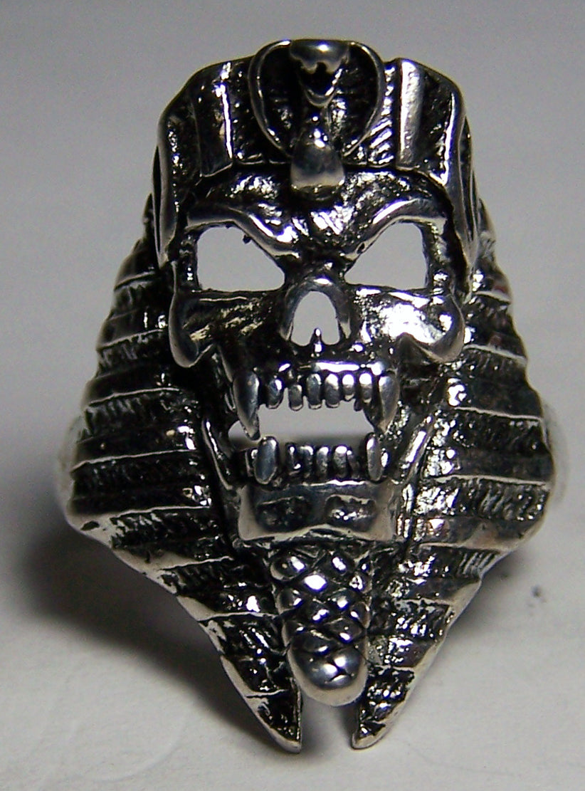 Wholesale SkULL FACE EGYPTIAN PHARAOH BIKER RING (Sold by the piece) **-  CLOSEOUT AS LOW AS $ 2.95 EA