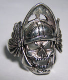 Wholesale WARRIOR SKULL WITH HELMET BIKER RING (Sold by the piece)