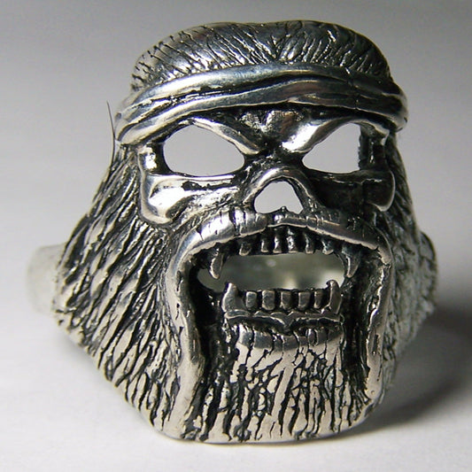 Wholesale Sasquatch Big Foot Silver Deluxe Biker Ring (Sold by the piece)