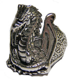 Wholesale MIDIEVAL DRAGON DELUXE SILVER BIKER RING (Sold by the piece)