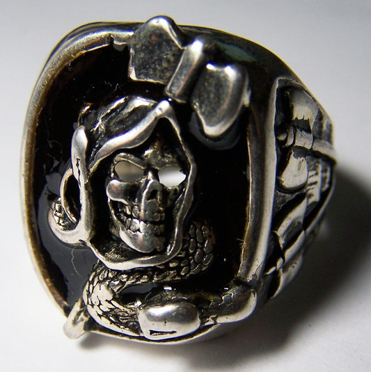 Buy GRIM REAPER WITH AXE BIKER RING*- CLOSEOUT $ 3.75 EACHBulk Price