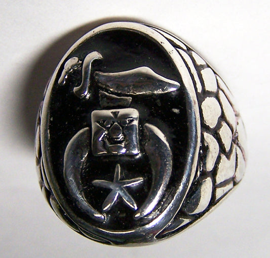 Buy SHRINERS EMBLEM W STAR & SWORD SILVER DELUXE BIKER RING *Bulk Price