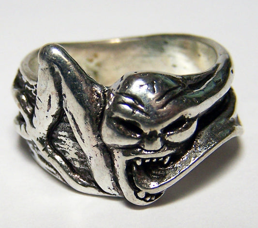 Wholesale GOBLIN DEVIL LONG TONGUE BIKER RING ( sold by the piece )   ** - CLOSEOUT AS LOW AS $ 2.95 EA