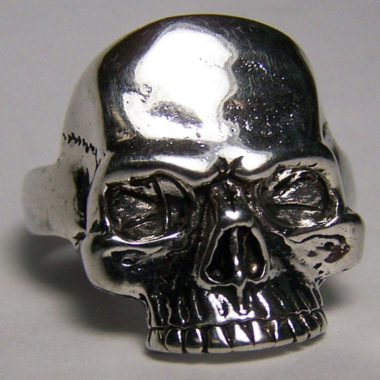 Wholesale SKULL HEAD DELUXE SIVER BIKER RING (Sold by the piece) *