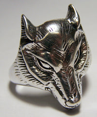 Wholesale WOLF HEAD  DELUXE BIKER RING (Sold by the piece) *