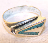 Wholesale TURQUOISE NATIVE DESIGN BIKER RINGS (Sold by the piece) *