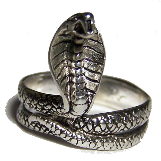 Wholesale Cobra Snake Deluxe Silver Biker Ring (Sold by the piece)