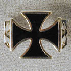 Wholesale IRON CROSS WITH LIGHTNING BOLTS BIKER RING (Sold by the piece) AS LOW AS $ 3.95 EA