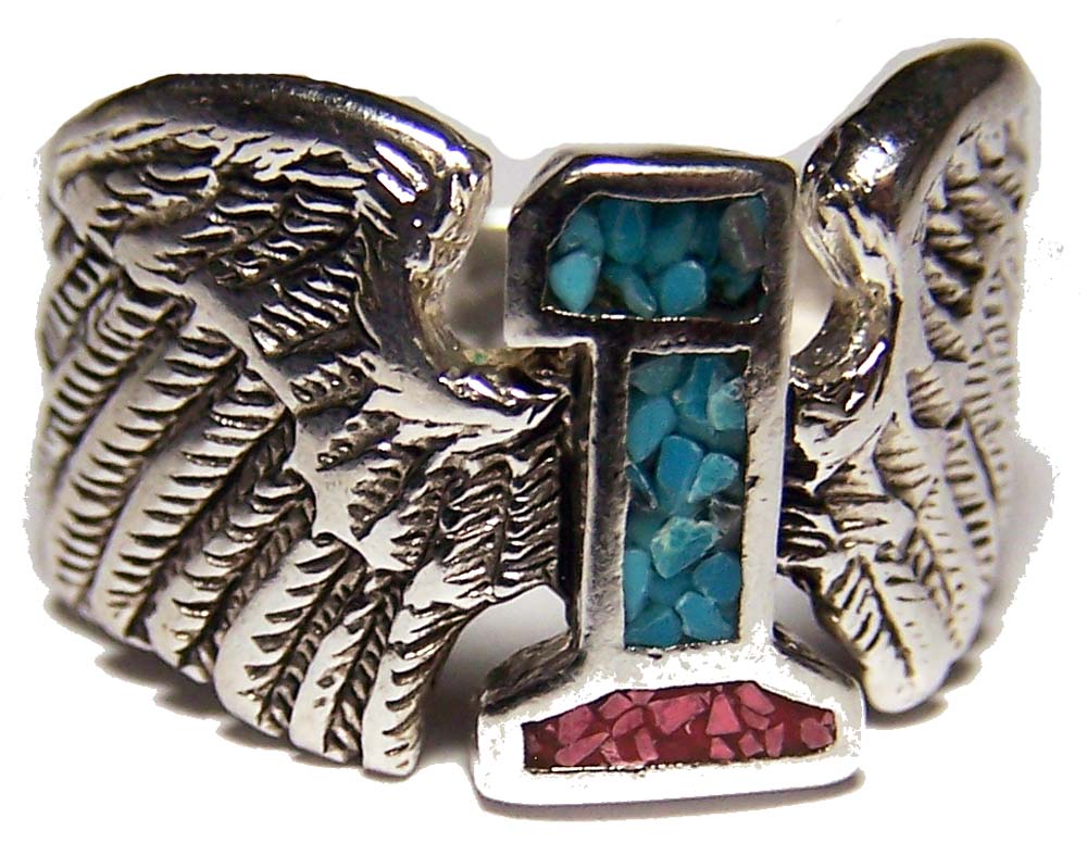Wholesale NUMBER 1 WITH WINGS BIKER RING  (Sold by the piece)