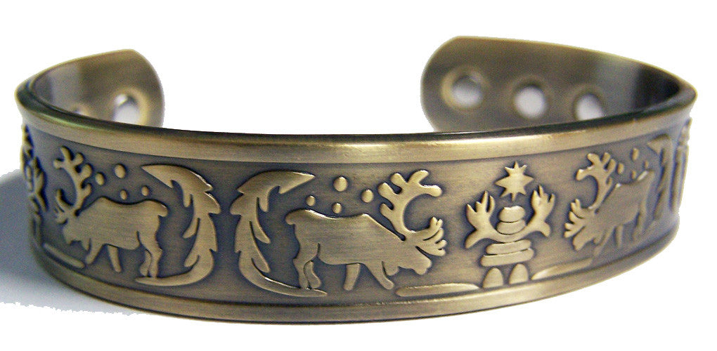 Wholesale ELK BRONZE COLOR PURE COPPER SIX MAGNET CUFF BRACELET ( sold by the piece )