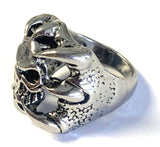 Wholesale CLAW HOLDING SKULL METAL BIKER RING