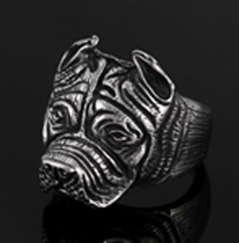 Wholesale BULLDOG STAINLESS STEEL BIKER RING ( sold by the piece )