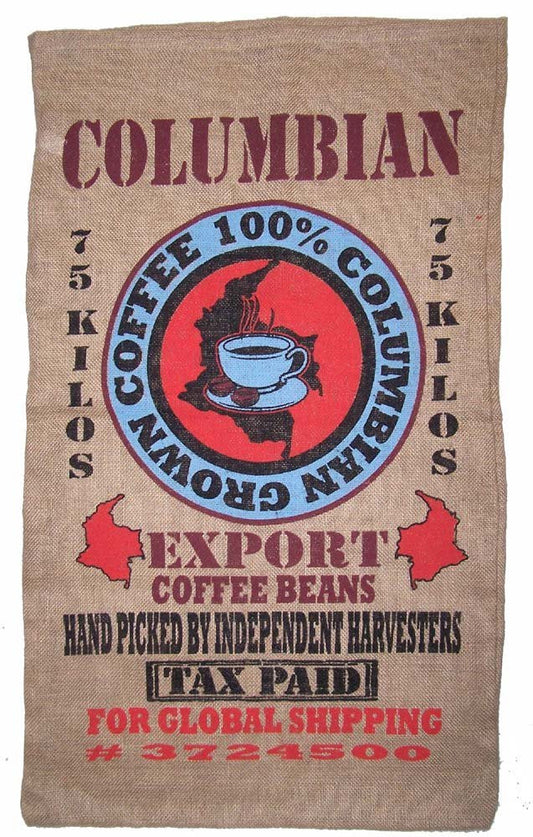 Wholesale COLUMBIAN COFFEE BURLAP BAG ( sold by the piece )