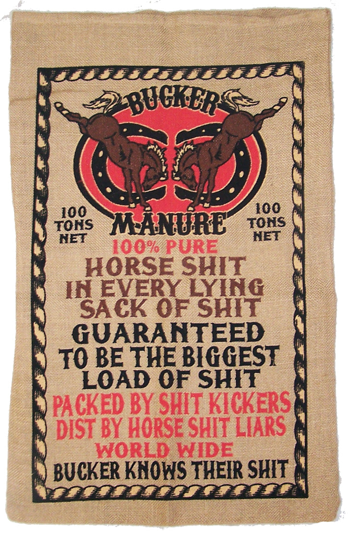 Buy BUCKER HORSE SHIT MANURE BURLAP BAG Bulk Price