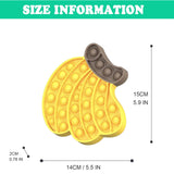 yellow banana pop it fidget toy dimensions 5.9*5.5 inches