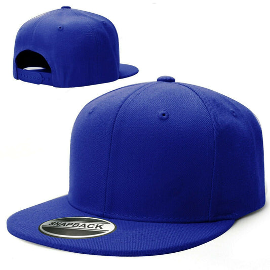 Buy Flat Baseball Cap Plain Blank Snapback Adjustable Hat