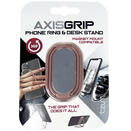 tzumi axis grip universal smartphone ring holder desk stan