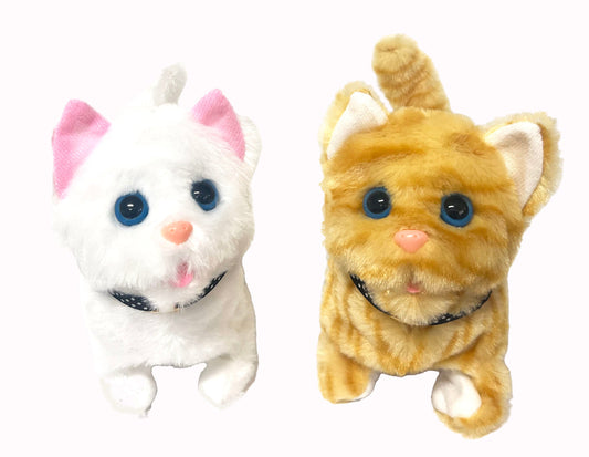Wholesale Walking Meowing Cute Fluffy Toy Kitty Cat (sold by the piece)