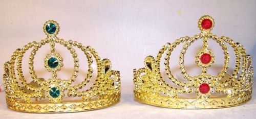 Wholesale GOLD KIDS JEWEL TIARA CROWNS HATS (Sold by the dozen) *-CLOSEOUT NOW 50 CENTS EA