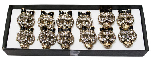 Diamond Skull Fashion Rings Wholesale MOQ 12