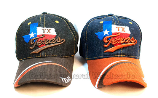 Bulk Buy "Texas" Adults Casual Denim Caps Wholesale