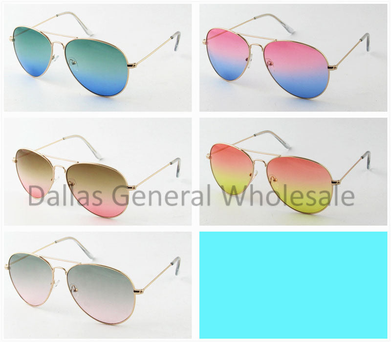 Aviator Metal Frame Sun Shades Wholesale MOQ 12