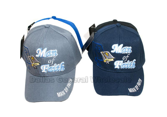 Bulk Buy "Men of Faith" Casual Baseball Caps Wholesale