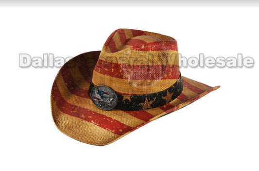 Bulk Buy Eagle Flag Cowboy Hats Wholesale
