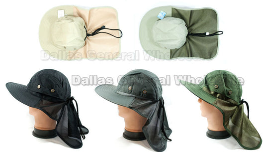 Bucket Hats W Vented Neck Cover | Casual | Assorted