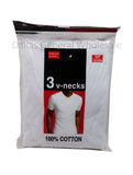White Cotton V-Neck T-shirts For Men's Wholesale