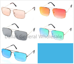 Bulk Buy Colored Lenses Metal Frame Sunglasses Wholesale