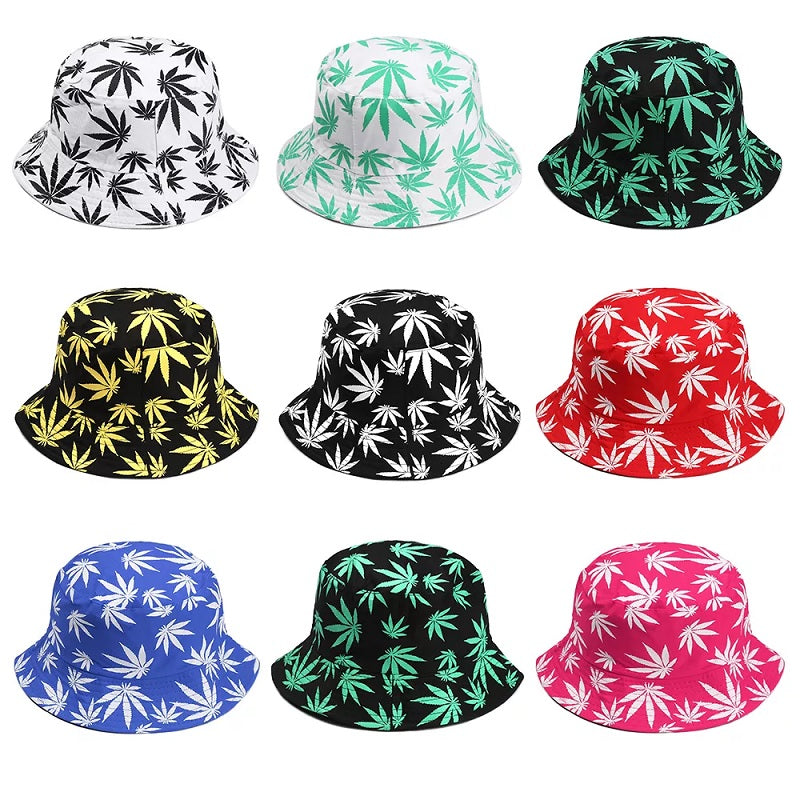 Bulk Buy Adults Funky Street Marijuana Bucket Hats Wholesale