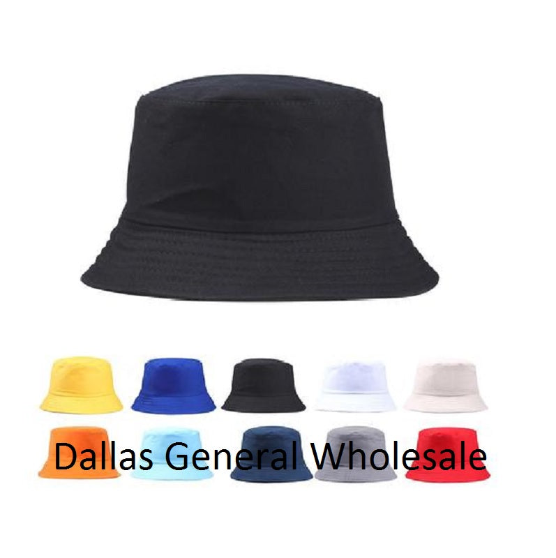 Adults Solid Color Bucket Hats Wholesale MOQ 12