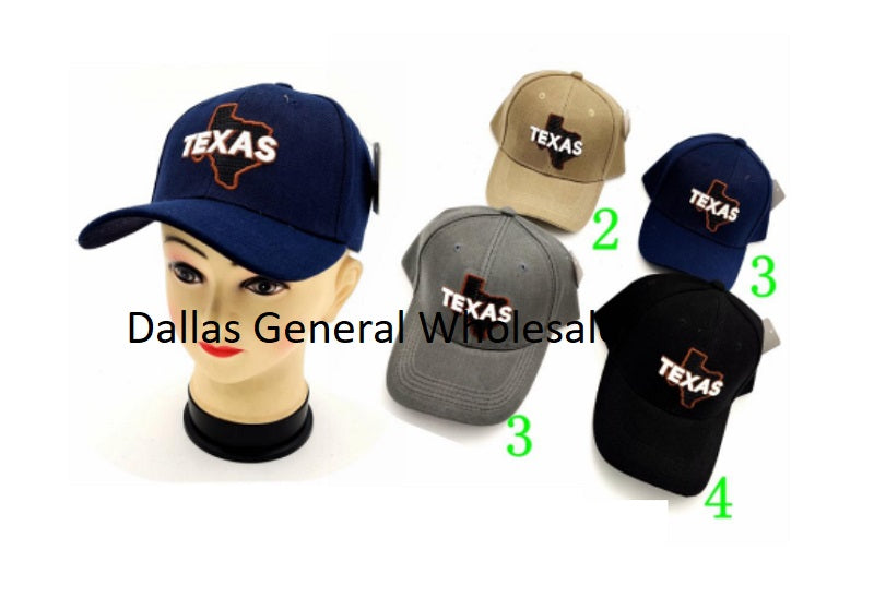 Bulk Buy Adults Casual Baseball Caps-"Texas" Design