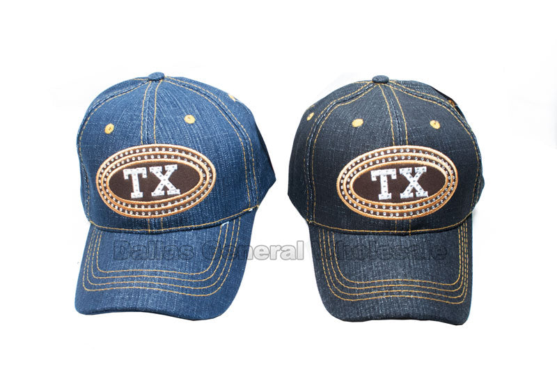 Bulk Buy "TX" Adults Casual Denim Caps Wholesale
