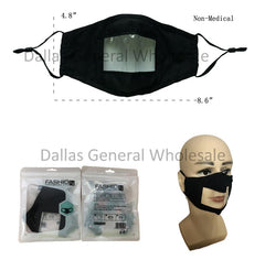 Adults Clear Shield Cotton Face Masks Wholesale MOQ 3
