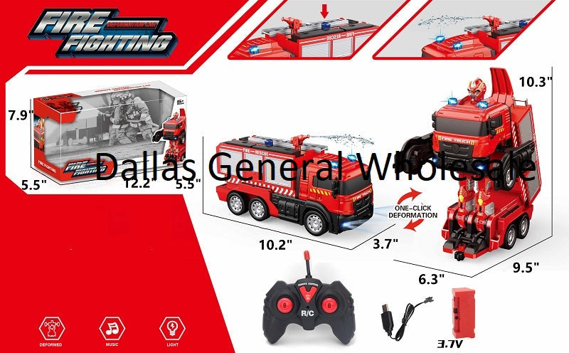 Toy R/C Transform Robot Fire Trucks Wholesale