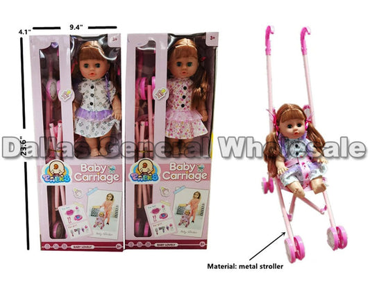 Toy Stroller with Baby Doll Set Wholesale